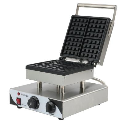 China Commercial Stainless Steel Snack Fast Food Equipment Supplies Electric Waffle Pancake Maker Baker for sale