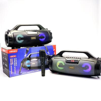 China High Power Kimiso KM-S3 Portable Speaker Phone Function BT MP3 Music Player Stereo Parlantes 3D Bass With Microphone FM Radio TF for sale