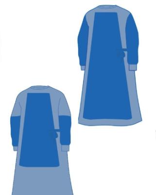 China Reinforced surgical gown antistatic anti-blood bacteria-proof,SMS,blue color for sale