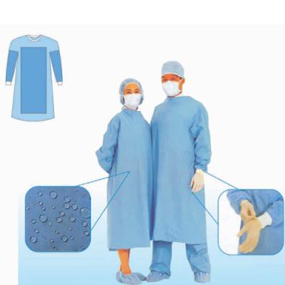 China Reinforced surgical gown in SMMS with alcoholo resistant and antistatic treatment for sale