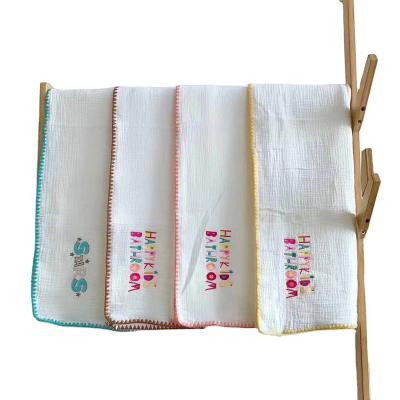 China Anti-bacteria Miracle Blanket Wrap Color White Infant Nursery Wrap Double Blanket Muslin Gauze Fabric for sale