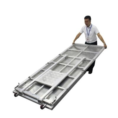 China Quickly assemble aluminium crowd control folding Temporary barricade blow through barricade à venda