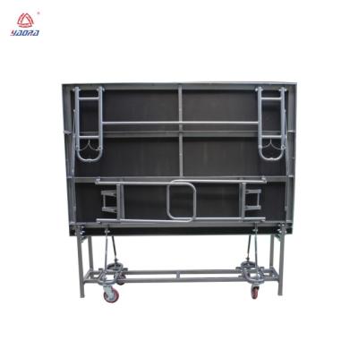 China high riser portable roll folding stage with wheels à venda
