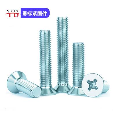 China Carbon Steel Flat Countersunk Cross Head Screw Trade for sale