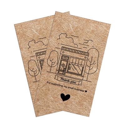 China paper & Cardboard Thank You Card Commendation Message Low Moq In Stock Thank You Card For Supporting Small Business for sale
