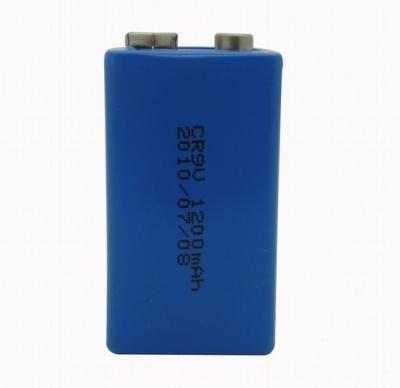 China Batería de la alarma de humo de la alta energía CR9V 1200mAh 9.0V Li-mno2 respetuosa del medio ambiente en venta
