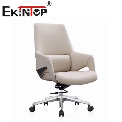 China Moderne design Mid back Executive Swivel Echte ontspannende stoel Vegan Leer stoel Te koop