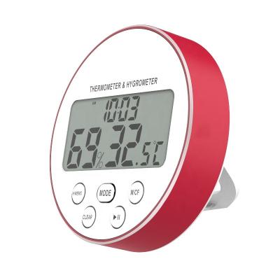 China New CH-918 Mini Round Living Room/Warehouse Room/Kitchen/Refrigerator Timer and Household Electronic Digital Thermometer for sale