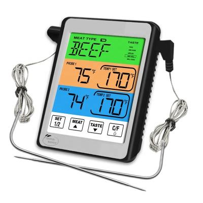 China Kitchen Thermometers CH-212 Digital Instant Read Dual Probe Meat Thermometer Kitchen Thermometer for Oven Digital Bbq Grill Thermometer for sale