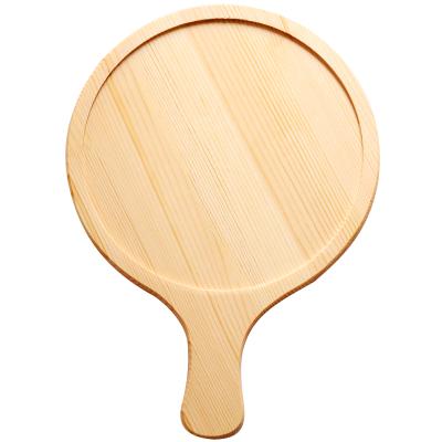 China Modern Customized Natural Home Round Dining Pizza Serving Tray Wooden Dish for sale