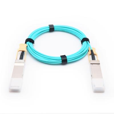 China FTTX 100G QSFP28 to QSFP28 100gbps AOC Cable QSFP-100G-AOC0.5M for sale