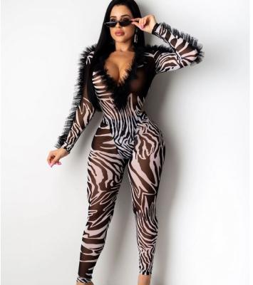 China Best pure qaulity QUICK DRY rose snake leopard snake print bodycon sports for women jumpsuits for sale