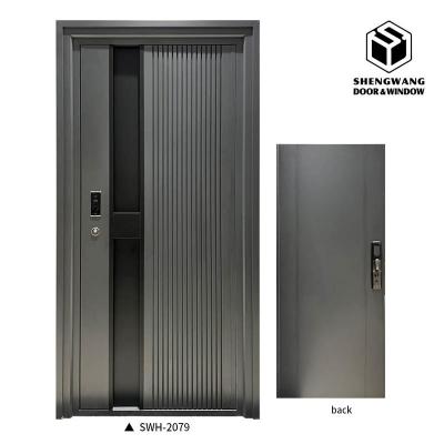 China Cor customizada Sapele Alumínio Porta de quarto Soundproof Entrada Porta de quarto à prova de fogo à venda