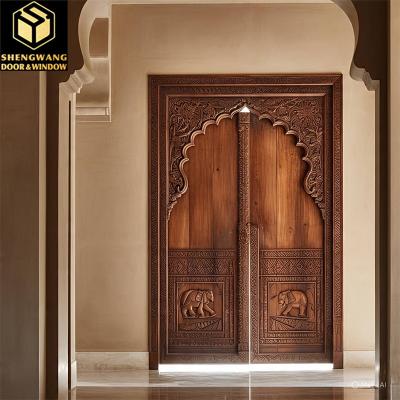 China Puerta residencial de cobre gris personalizada Puerta de entrada de acero izquierda en venta