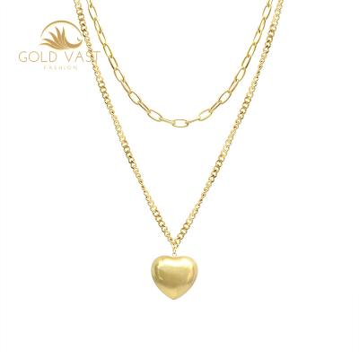 China TRENDY 18k gold plated necklace jewelry fashionable stainless steel necklaces set gold link necklaces halskette miner chain collares for sale