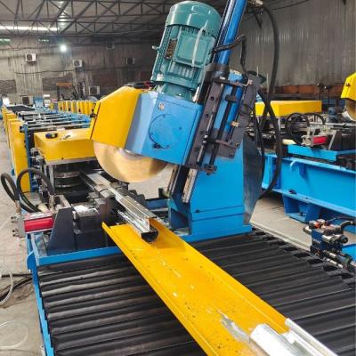 Chine 7.5kw Blue Gearbox Steel Fence Post Stockage Rack Machine de formage de rouleaux avec PLC Panasonic à vendre