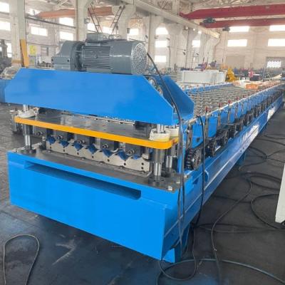 China Steel Electric Corrugated Steel Panel Roll Forming Machine PLC Control for sale