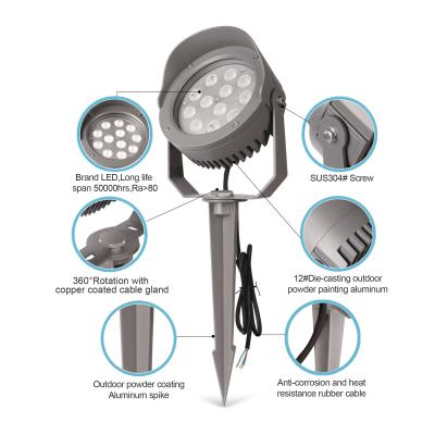 Китай DMX512 Красочные наружные светодиодные деревья 12W 24W 36W IP65 Rgb Spike Lights продается