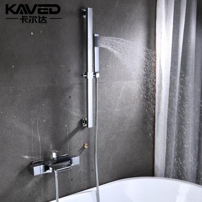 China With Slide Bar Luxury Wall Mounted Bathtub Faucet With Hand Held Shower for sale