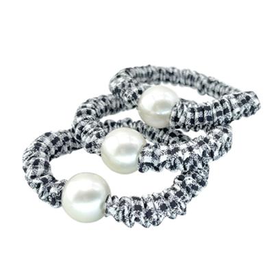 China Fashion MOCIRCLE 2021 Wholesale Flame Printed Elastic Scrunchy Hair Ties Headband Imitation Pearl Scrunchies For Girls for sale