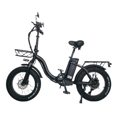 China Free Shipping Aluminum Alloy Folding Bike Adults 20inch Fat Tire Mountain Beach Electric Snow Bikes 45km Aluminum Electric High Speed E-Bike for sale