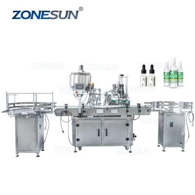 China ZONESUN Food Essential Oil Automatic Eye Drop Spray Bottle Filling And Capping Machinery For Small Bottles Filling Line for sale