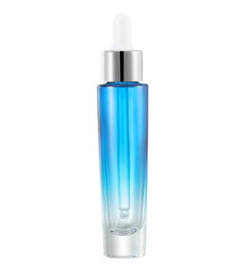 China Fashionable 1Oz Heavy Base Tear-Drop Glass Bottle With Aluminum Dropper for sale
