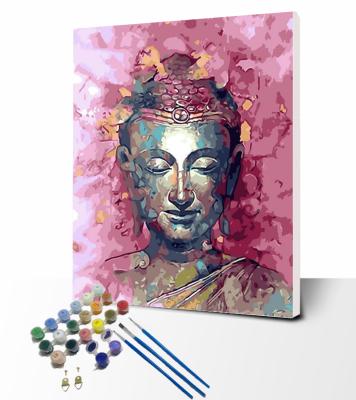 China Personalized Original Indian Acrylic Wall Art Painting of Customization 3d Buddha Head for sale
