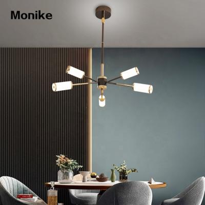 China China Manufacturer Simple Product Home Modern Black Gold Chandelier Pendant Lamp for sale