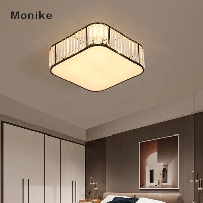 China Good Quality Decoration Bathroom Bedroom Bar Acrylic Iron Square E27 Outdoor Mounted Glass Modern Ceiling Light for sale