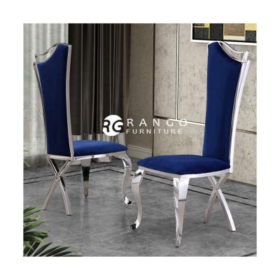 China Factory high quality hot sale PU seat wedding home stainless steel luxury modern leather dining chair for sale