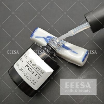 China Top Coat Uv Gel Nail Polish No Wipe Transparent Clear Gel Manicure Nail Polish for sale