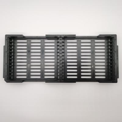 China Color antiestático del negro del ESD de las bandejas de la matriz plástica del conector que lleva en venta
