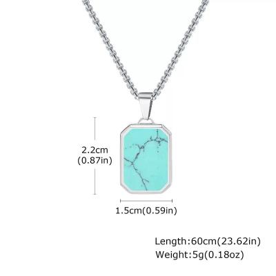 Chine Joyaux en turquoise et en zircon argentés en acier inoxydable à vendre