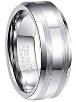 China Polished Tungsten Steel Carbide Wedding Engagement Rings for Men Fashion Jewelry à venda