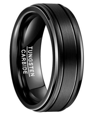 Chine Black Wheel Shape Men's Wedding Ring Gold Tungsten Carbide Tungsten Steel Ring à vendre