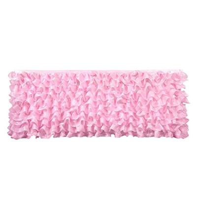 China Wedding Decoration Hotsale Amazon Table Trimming Tutu Tulle Table Skirt for Round or Rectangle Tablecloth Birthday, Wedding Decoration for sale