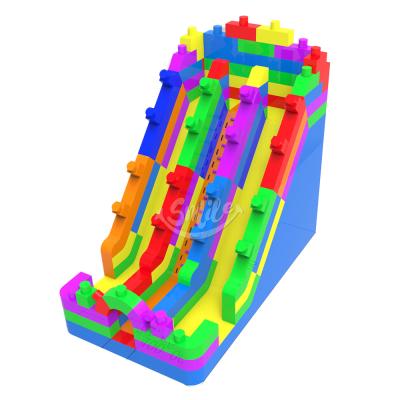 China Ues New Design China Commercial Mixed Color Block Rental Or Home Inflatable Bouncer Slide For Sale for sale