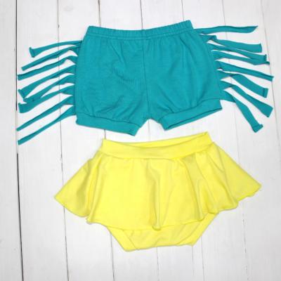 China Dolike Cotton Baby Shorts Edged Bummie Baby Skirt Girls Breathable Solid High Waisted Shorts for sale
