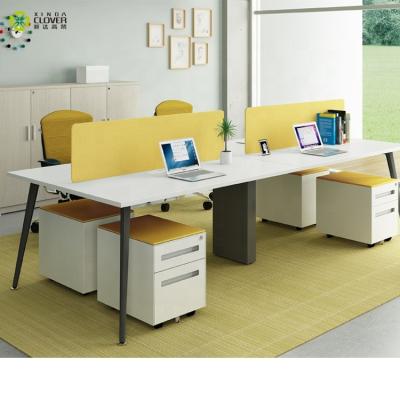 China Modern Convertible Steel Office Furniture Desk 4 Person for sale
