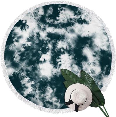 China Custom Beach Towel Logo QUICK DRY, High Quality Printed Microfiber Round Beach Towel for sale