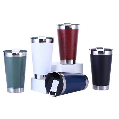 China 476ml PORTABLE Double Wall Insulated 18/8 Stainless Steel Beer Vacuum Mug Thermal Copo Stanley With Opener for sale