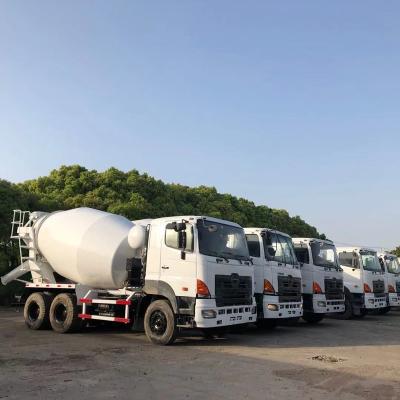 China Construction works used second hand hino 700 LHD transit mixer truck 10cbm for sale