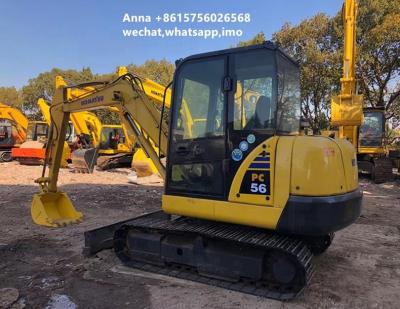 China Construction works second hand komastu pc56 used excavator, original KOMATSU pc55 pc60 pc78 japan price for sale