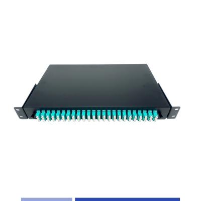 China 1U 96 core Fiber Optic patch panel LC Quad port 19