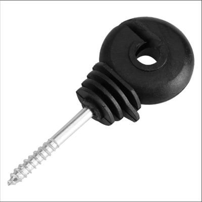 China IST001 standard ring insulator Black Color Screw in ring insulator for electric fence electric fence insulator for sale