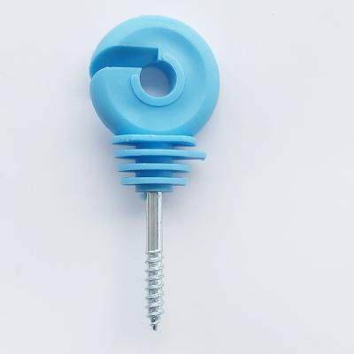 China IST001BL standard ring insulator Blue Color Screw in ring insulator for electric fence electric fencing insulator for sale