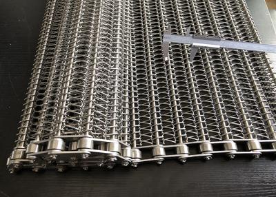 China Banda transportadora de enfriamiento de cristal de la malla de la cadena del acero inoxidable del horno 304 en venta