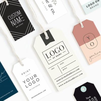 China Viable Fast Delivery Apparel Hang Tag Support Custom Socks Sample PVC Paper Hang Tag Printing Luxury Apparel for sale