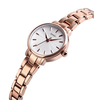 China Waterproof stylish casual women watch skmei cheap low moq lady quartz watch wholesale for sale